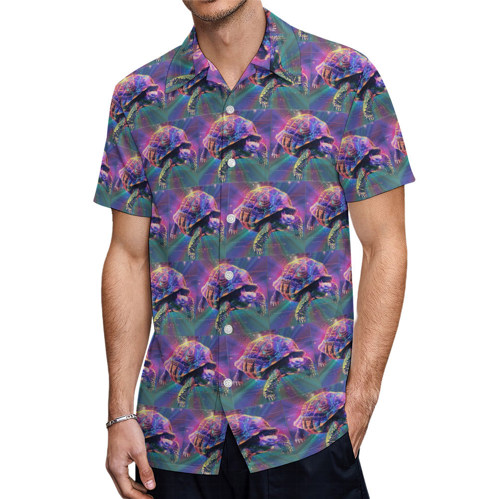 Men's Supersonic Turtle Button Down Short Sleeve Shirt