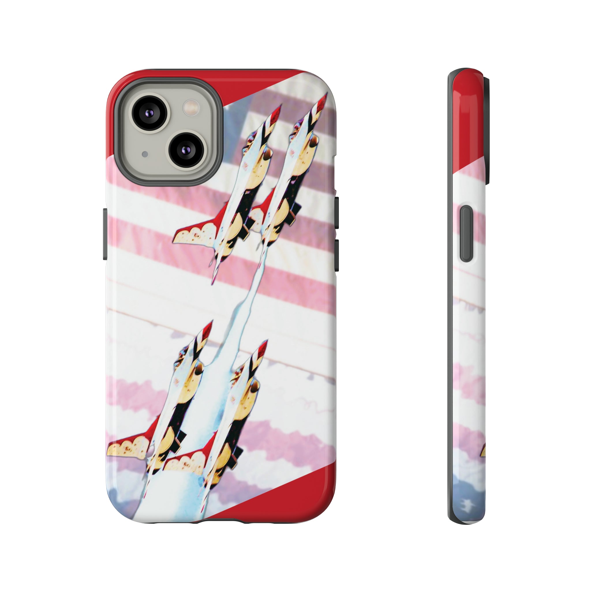 US Fighter Jet Red Tough Phone Case - Shell Design Boutique