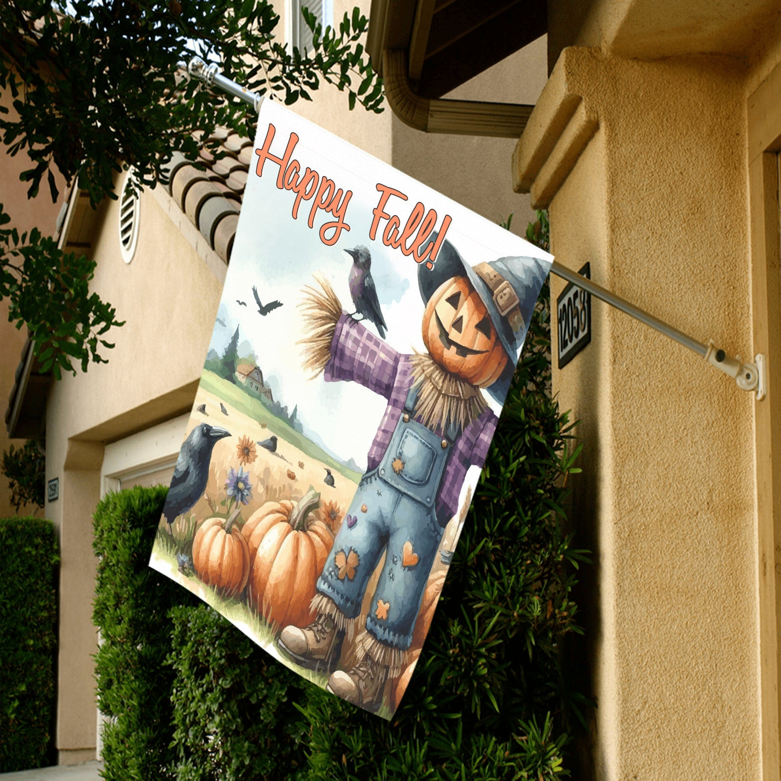 Happy Fall Custom Designs Garden Flag (Made in USA）