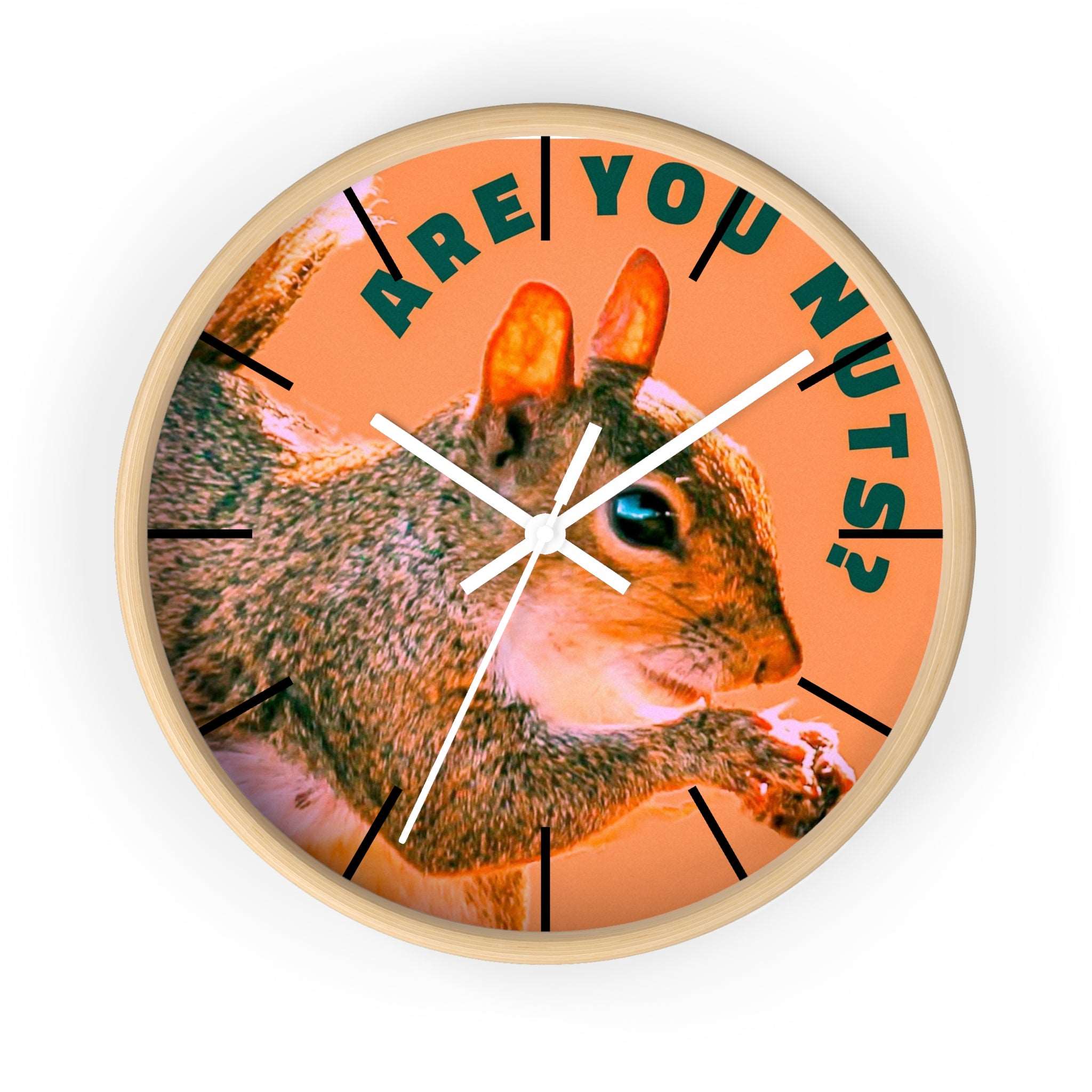 Are You Nuts? Squirrel Wall Clock