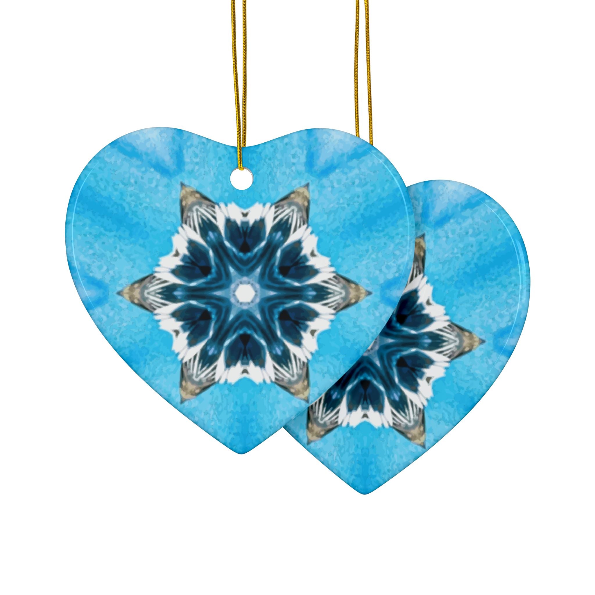 Blue Diamond Ceramic Ornaments 2-Sided Print (1pc, 3pcs, 5pcs, or 10pcs)