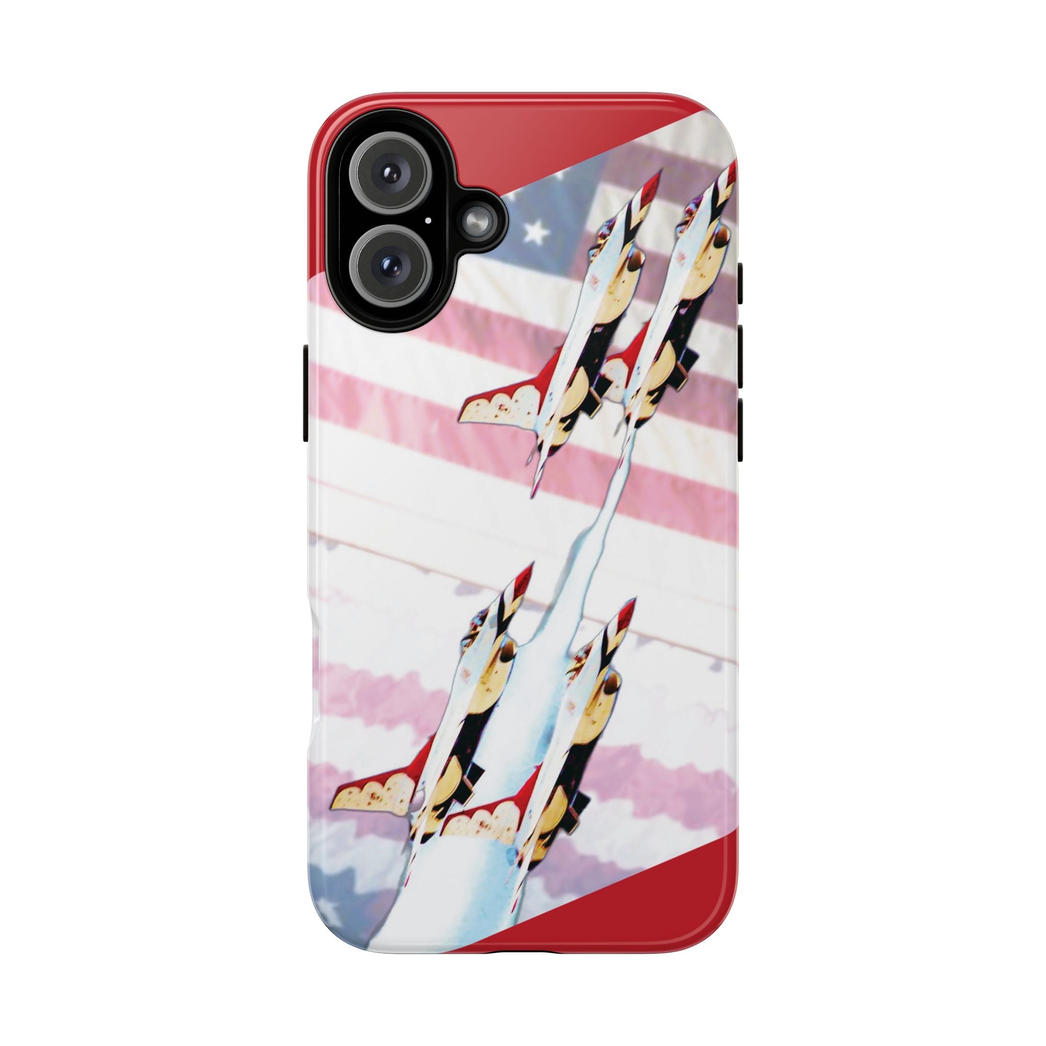 US Fighter Jet Red Tough iPhone Case