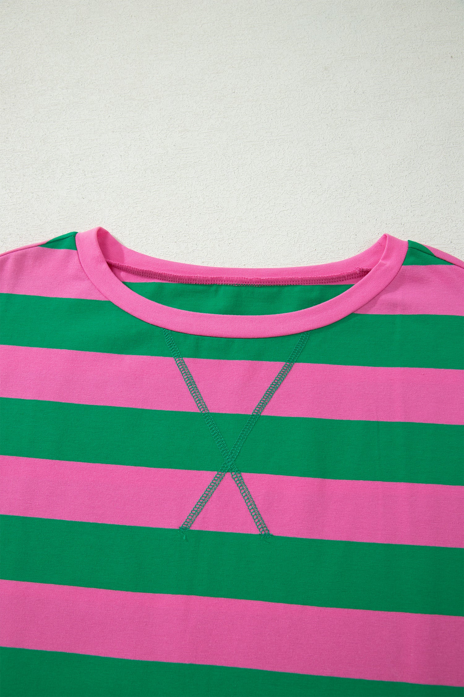 Athletic 2-piece Striped Dolman Top & Drawstring Skort Outfit Set