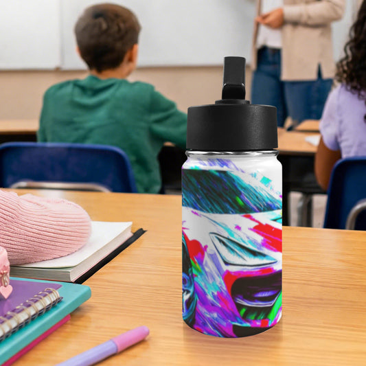 Be Fast Or Be Last Sports Car 12oz Kids Insulated Water Bottle