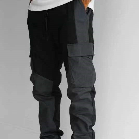 Men's Stitched Large Pocket Loose Ankle Pants