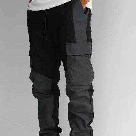 Men's Stitched Large Pocket Loose Ankle Pants