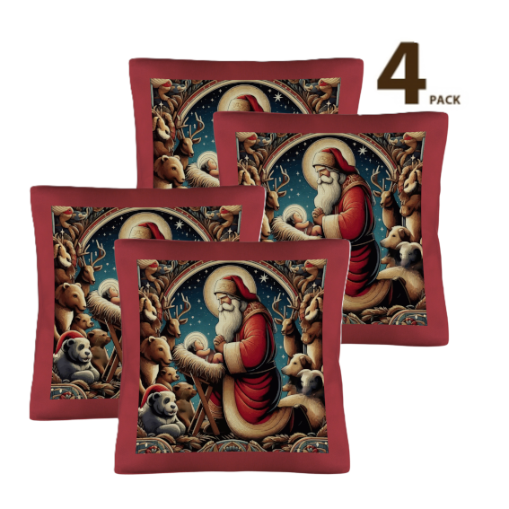 Santa with Baby Jesus Pillow Cases Custom Pillow Case 18 x 18 inch