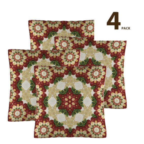 Christmas Flower Pillow Cases Throw Pillow Covers 18 x 18 inch