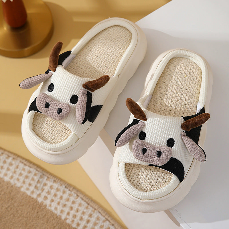 Cute Cartoon Cow Non-slip Slides Sandals