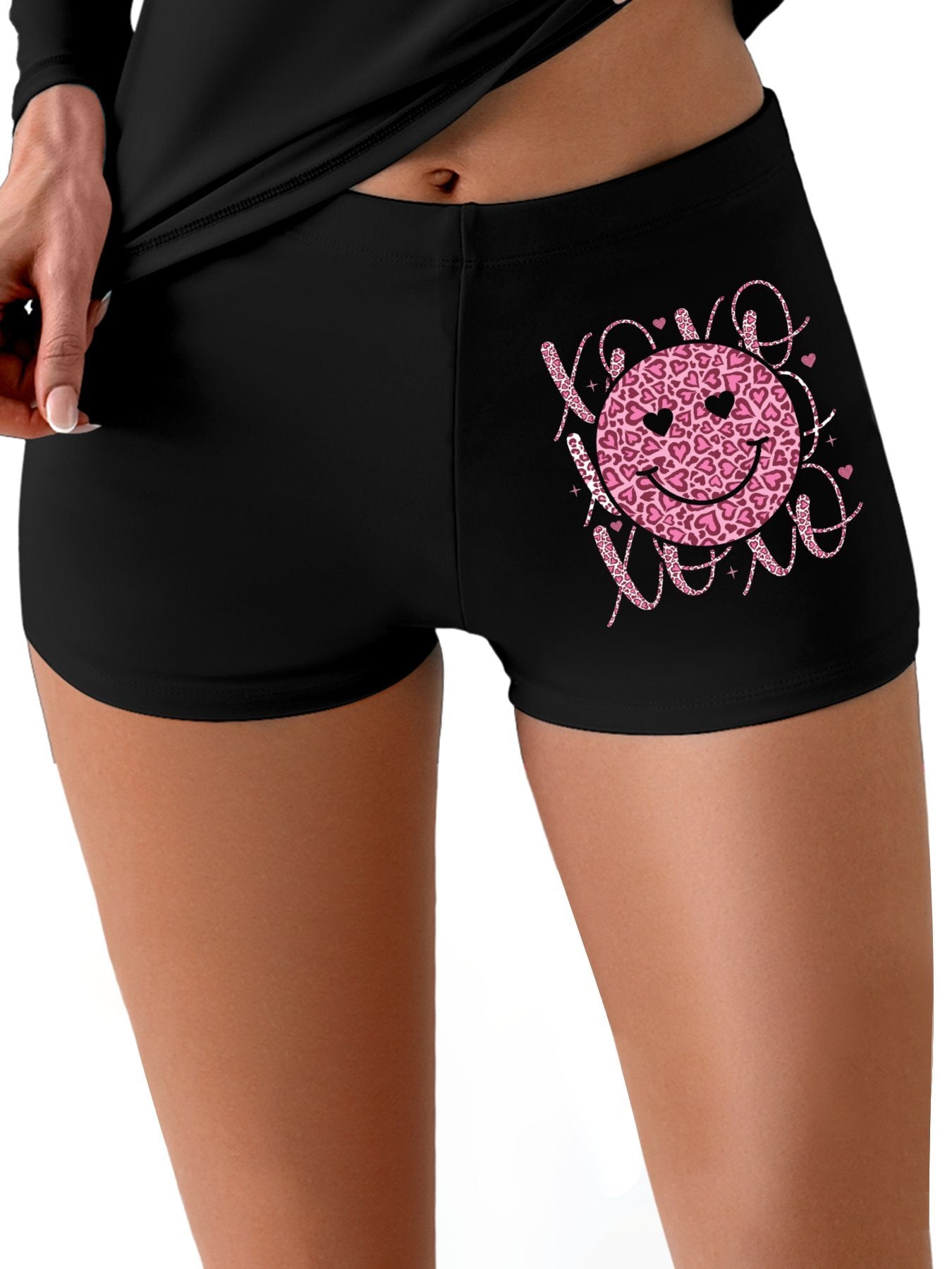 Happy Face XO's Boxer Brief Boyshorts for Women (Made in USA)