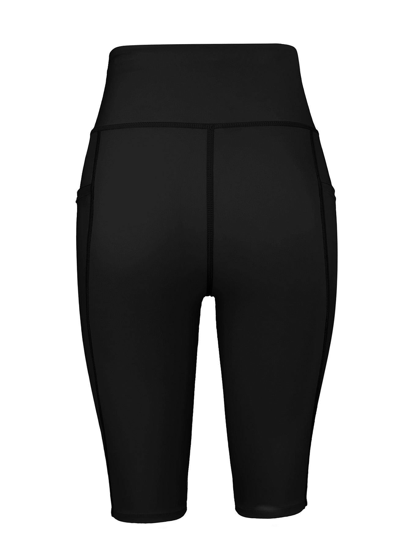Cute Black Puppy Women's Knee-Length Swim Shorts (Front Printing)