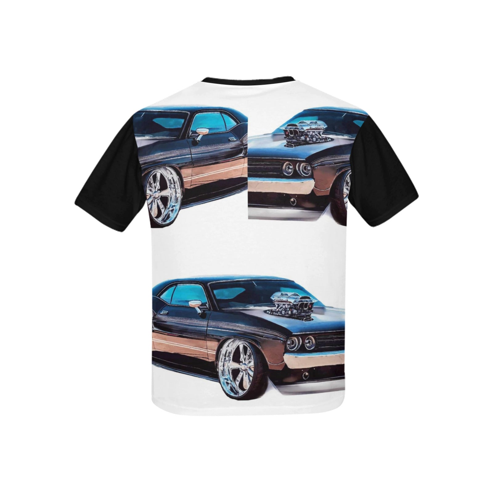 Child's Black Muscle Car Printed T-shirt (Made in USA)