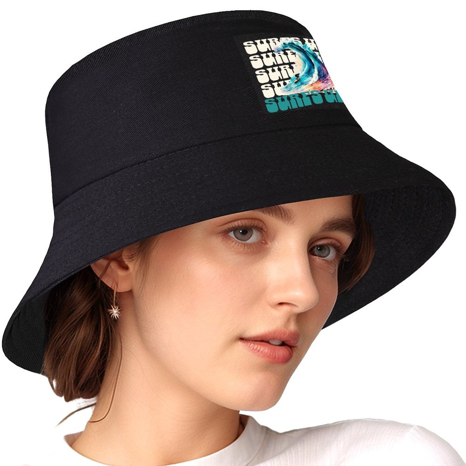 Surf's Up Bucket Hat for Women & Men (Front Printing)