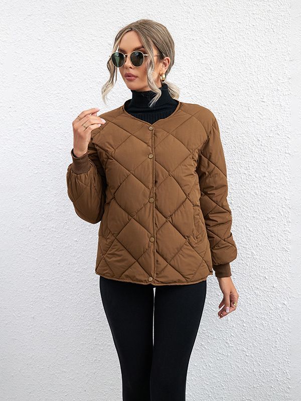 Women's Small Lightweight Rhombus Casual Jacket