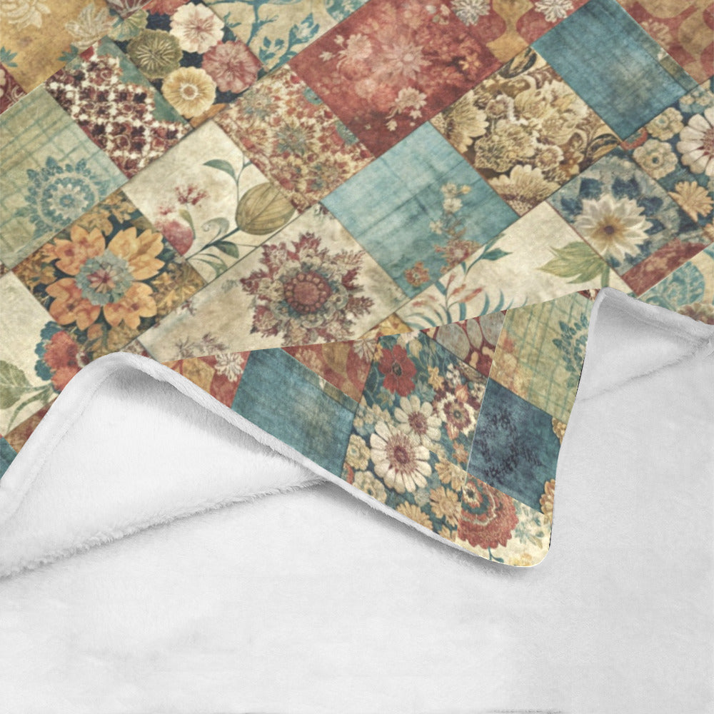 Patchwork Quilt Ultra-Soft Micro Fleece Blanket (Made in USA)
