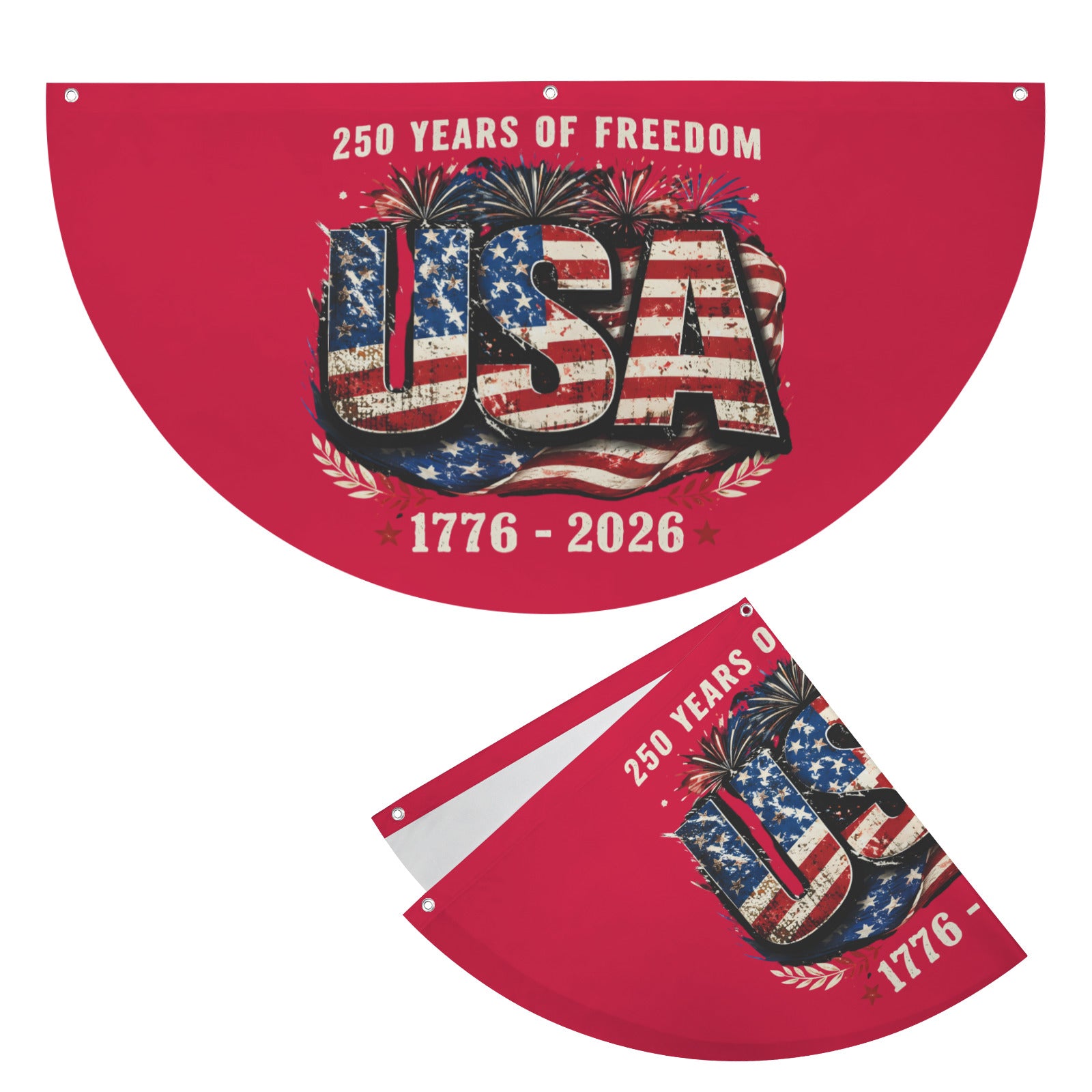 250 Years of Freedom Semi Circle Flag 36
