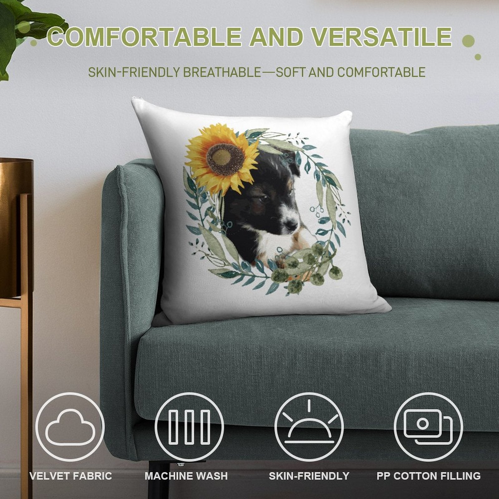 Cute Black Puppy 2-Piece Ultra-Soft Pillowcase Set - 18