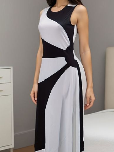 Women's Simple Sleeveless Elegant Long Evening Gown up to 2XL