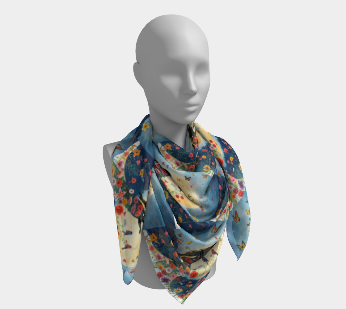 Woman in the Moonlight Square Scarf