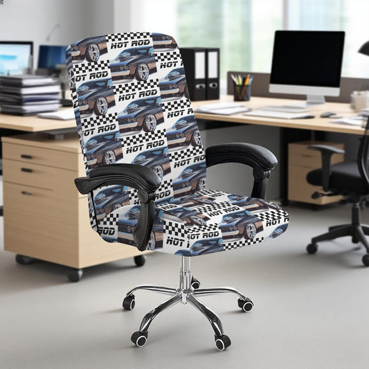 Hot Rod Muscle Car Office Chair Cover (Made in USA)
