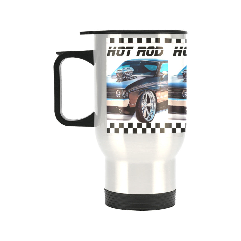 Hot Rod Muscle Car Stainless Steel Travel Mug - 14 oz (Made in USA)