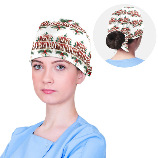 Merry Christmas Medical Scrub Cap (Made in USA)
