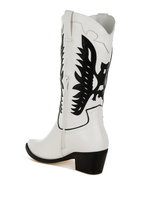 Women's Thistle Winged Patchwork Cowboy Boots