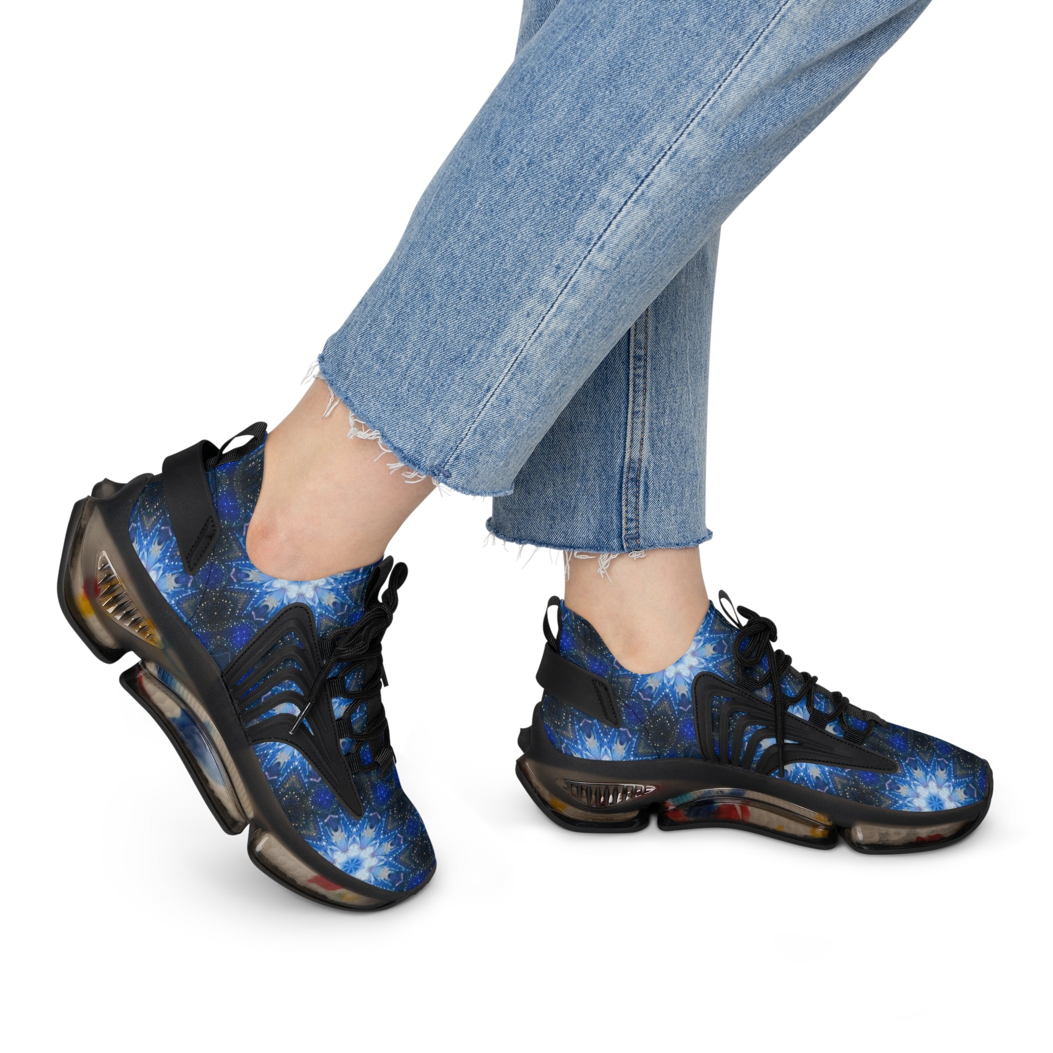 Women's Blue Star Mesh Sneakers