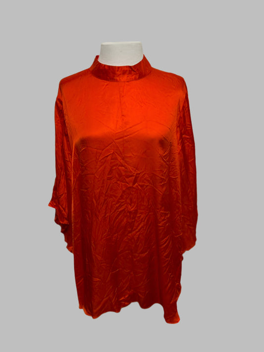 Lane Bryant Red Draping Blouse - size 24