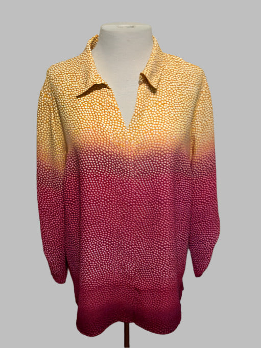 Investments Orange Ombre Blouse - size L
