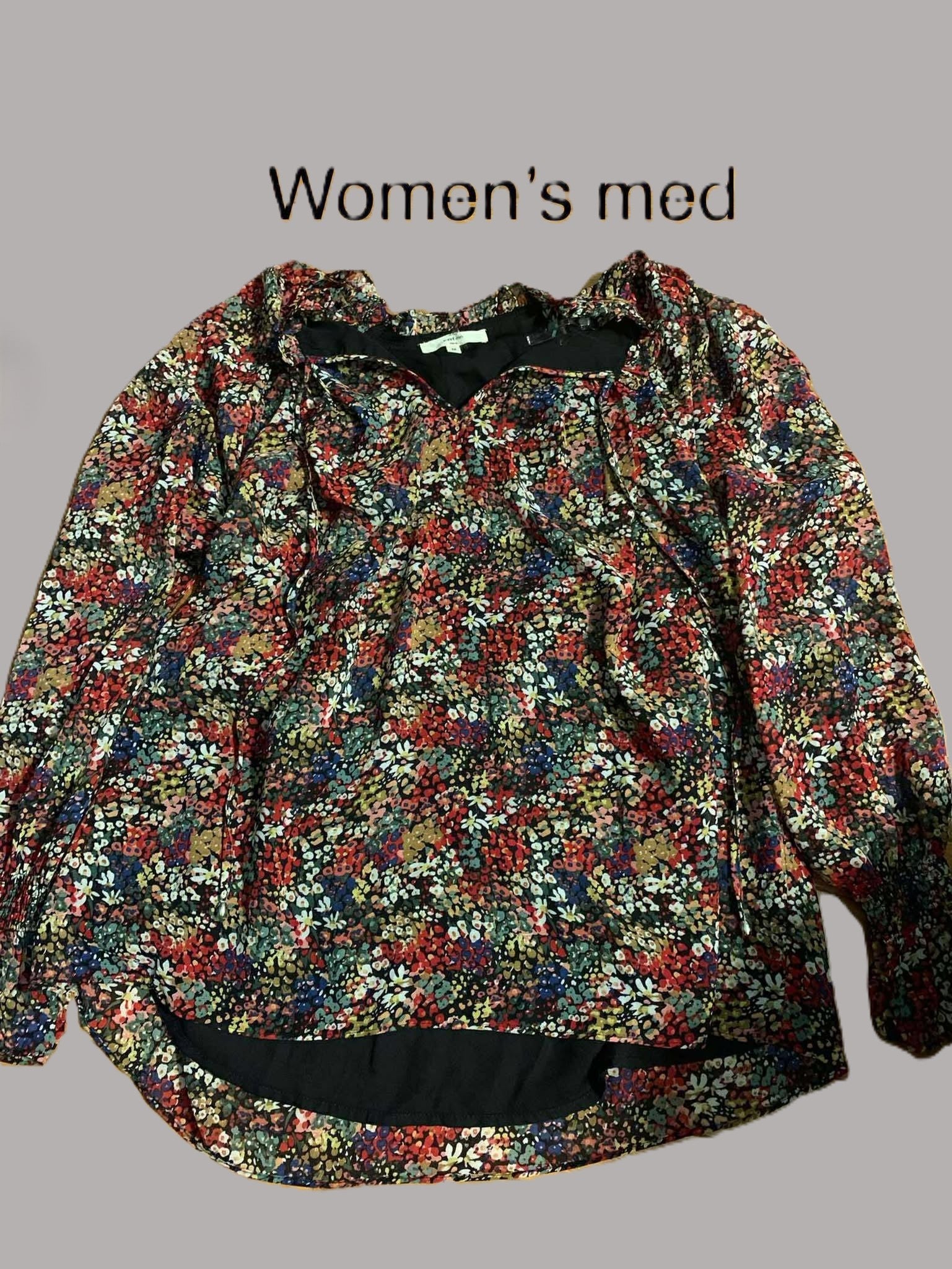 Women's Colorful Long Sleeve Shirt - size Medium