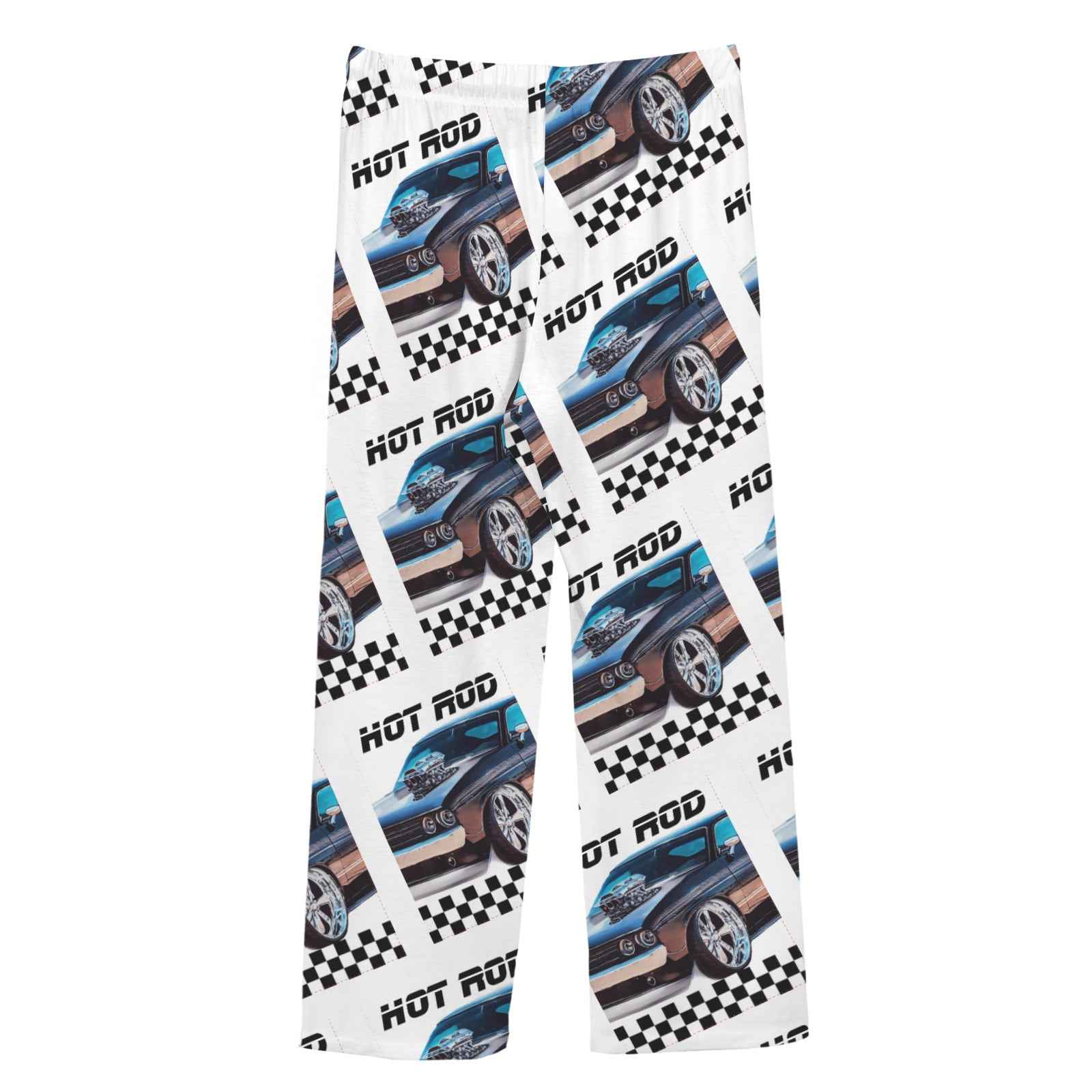 Hot Rod Muscle Car Men's Drawstring Pajama Trousers Without Pockets