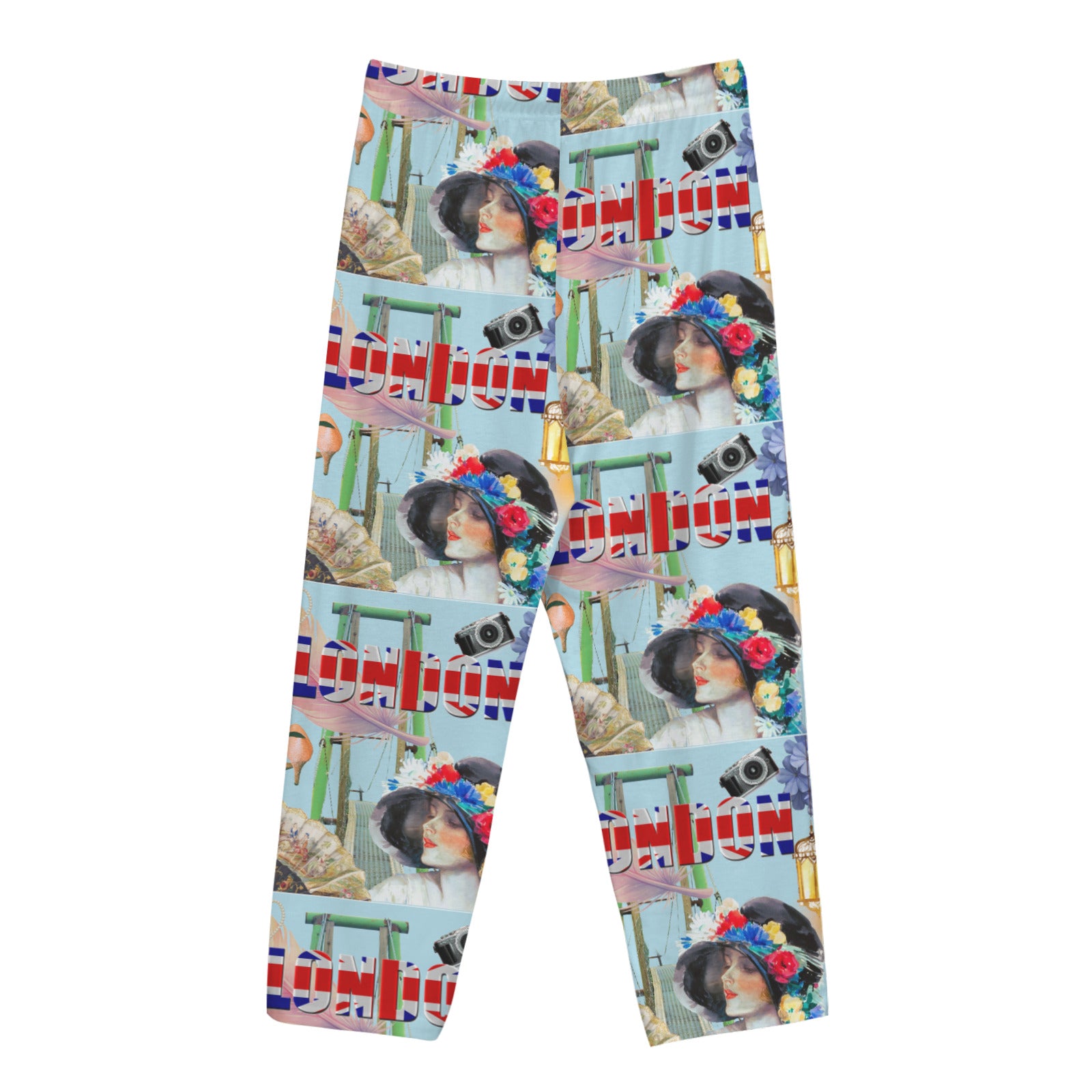 London Fashion Women's Drawstring Lounge Pants Without Pockets (Model L84)