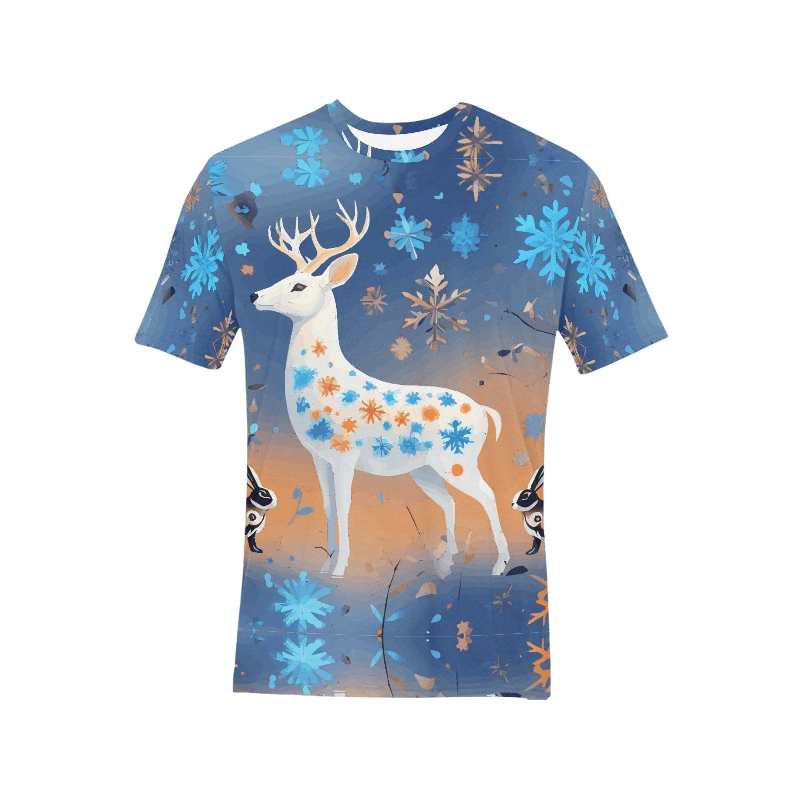 Men's Wintertime Majestic Deer T-shirt (Made In USA)