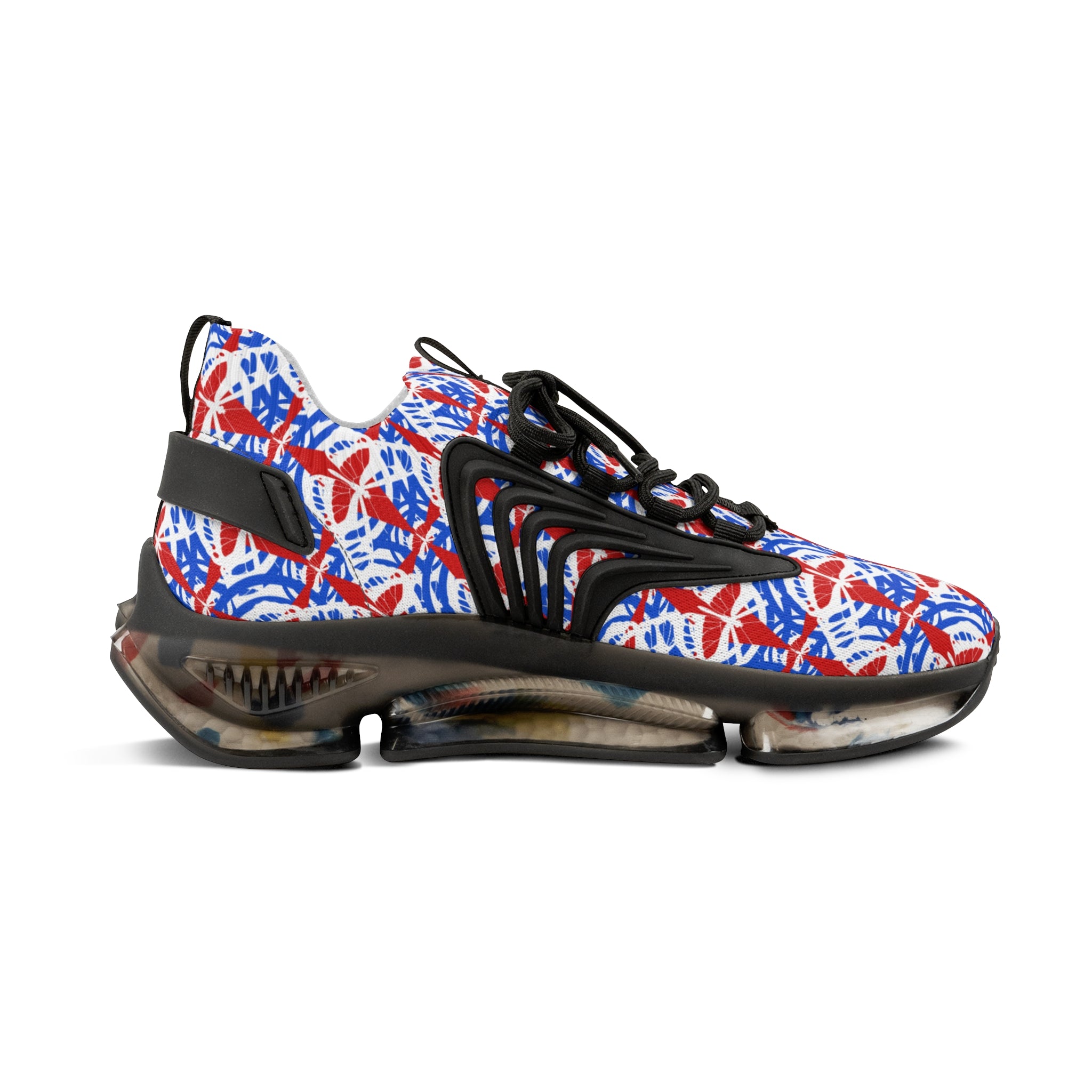 Men's Red White and Blue Mesh Sneakers