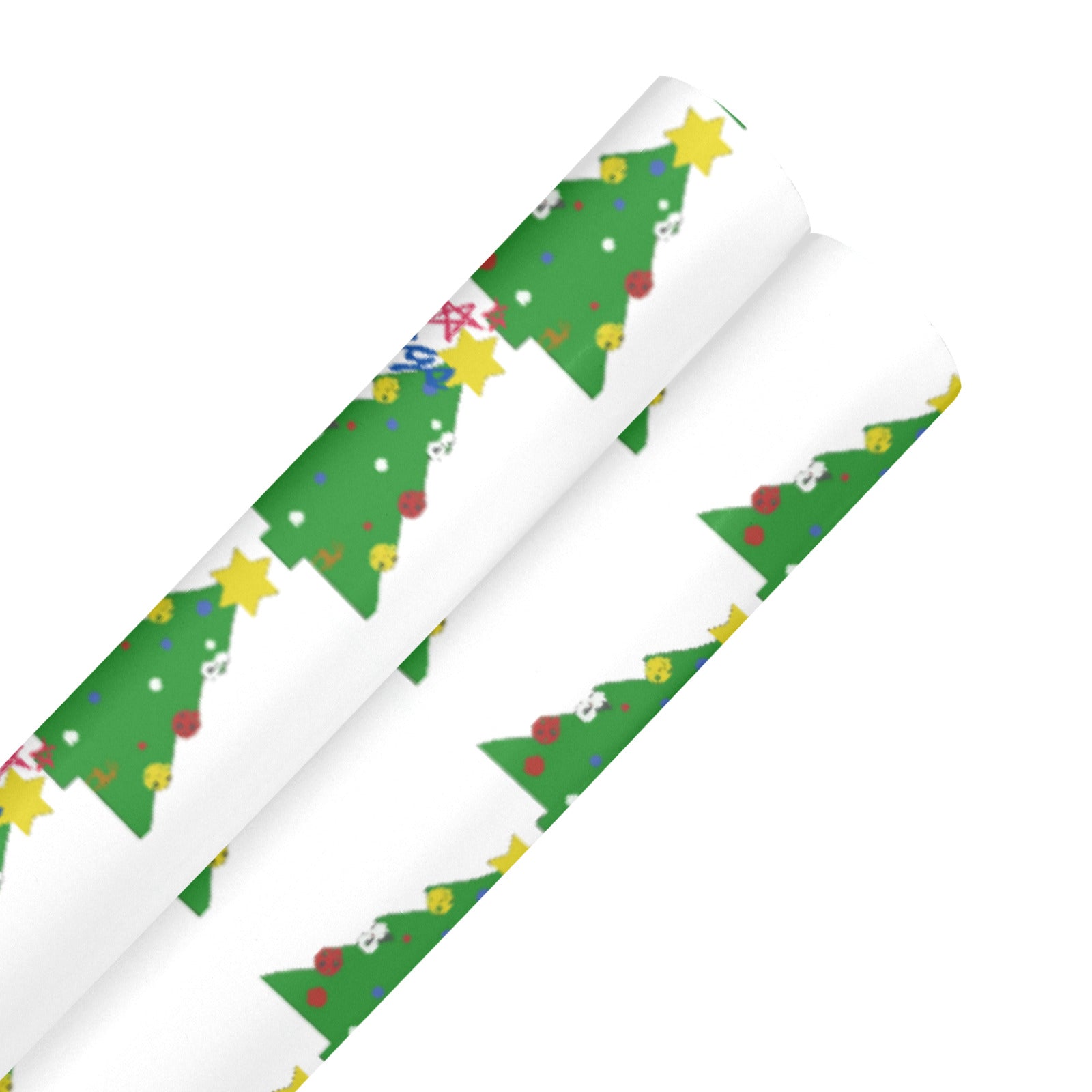 Christmas Season's Greetings 2 Rolls of Coated Gift Wrapping Paper (Made in USA)