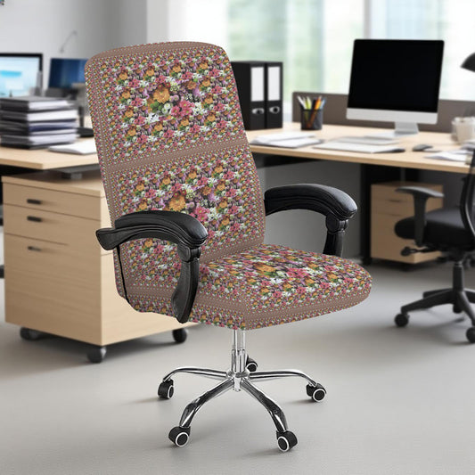 Floral Handkerchief Pattern Office Chair Cover (Made in the USA)