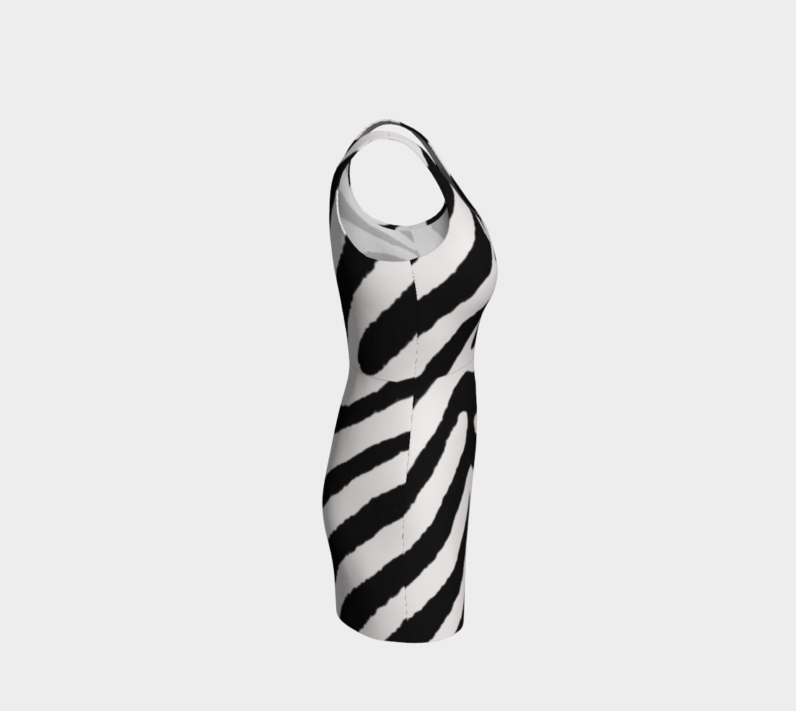 Zebra Stripes Short Bodycon Dress