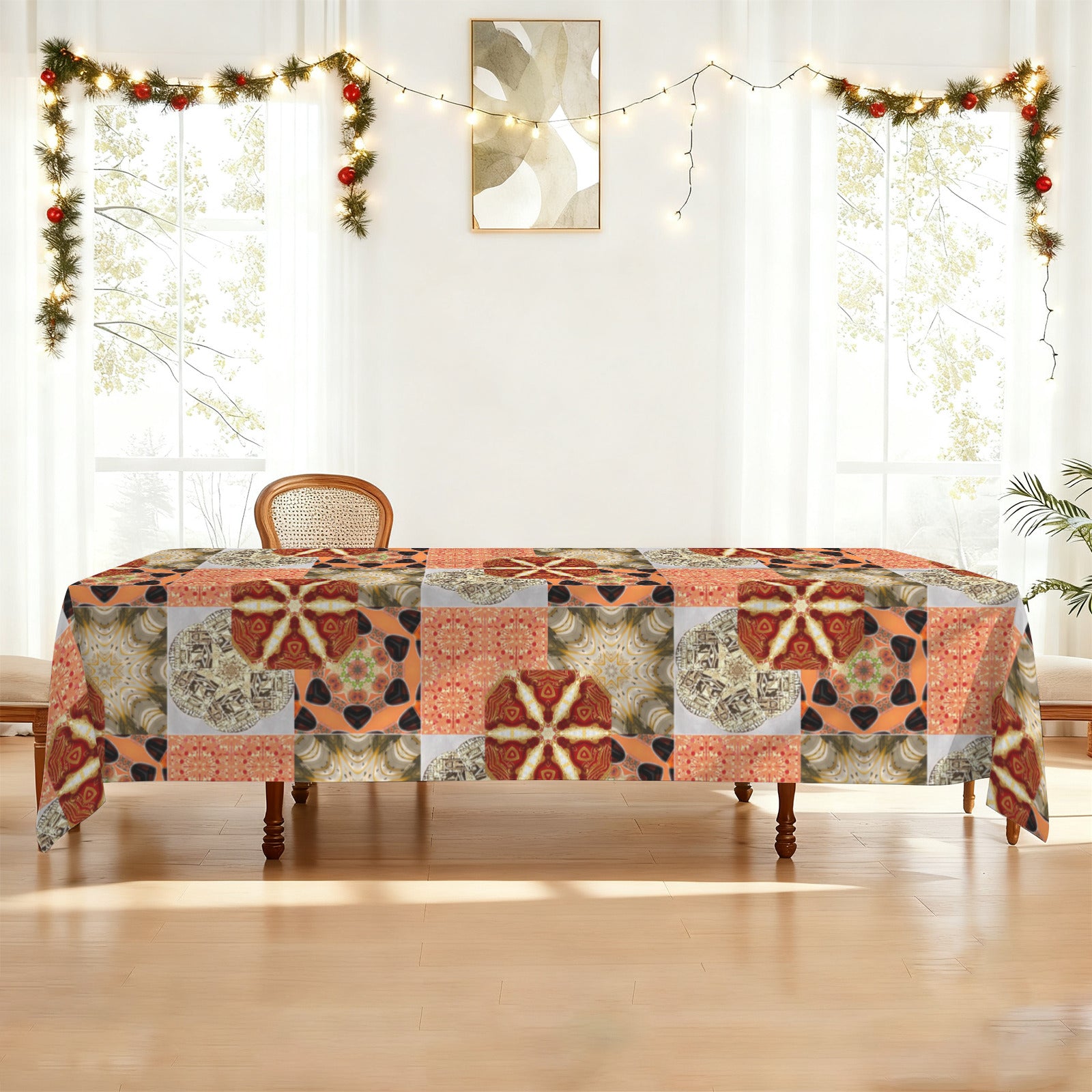 Heritage Revival Quilt Design Rectangular Tablecloth - 120