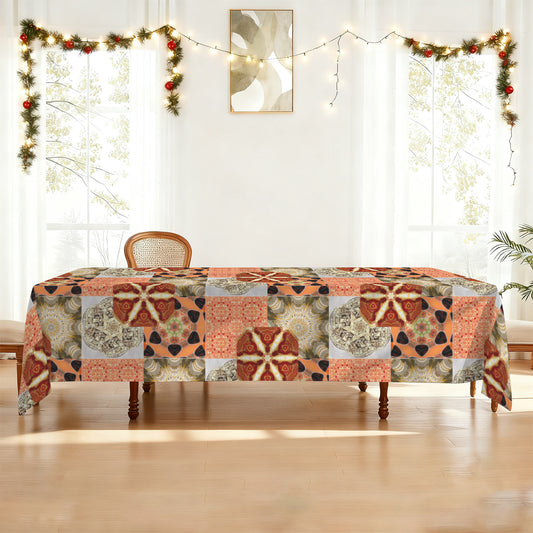 Crazy Quilt Heritage Revival Rectangular Tablecloth - 120" x 60" (Made in the USA)