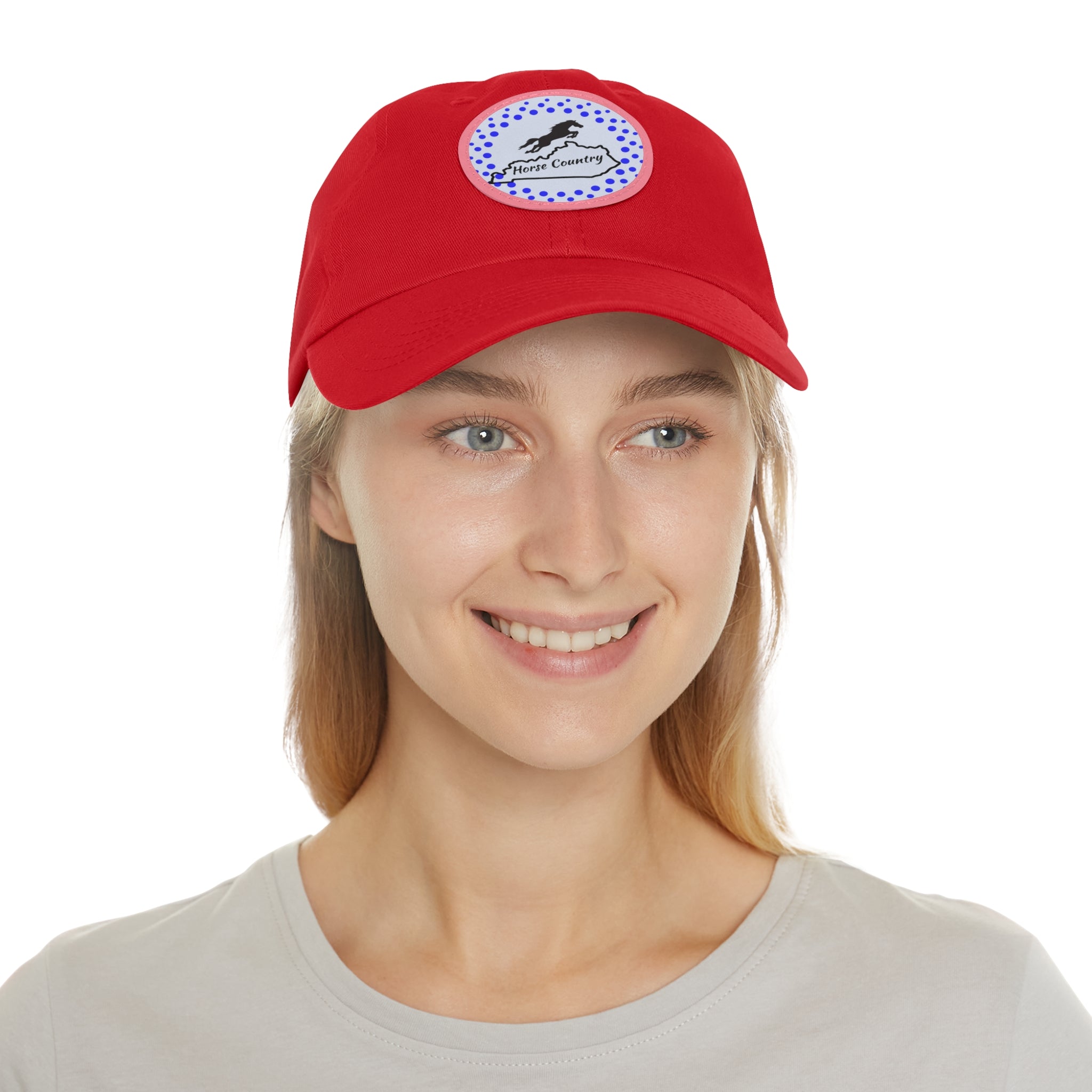 Kentucky is Horse Country Hat avec patch rond en cuir