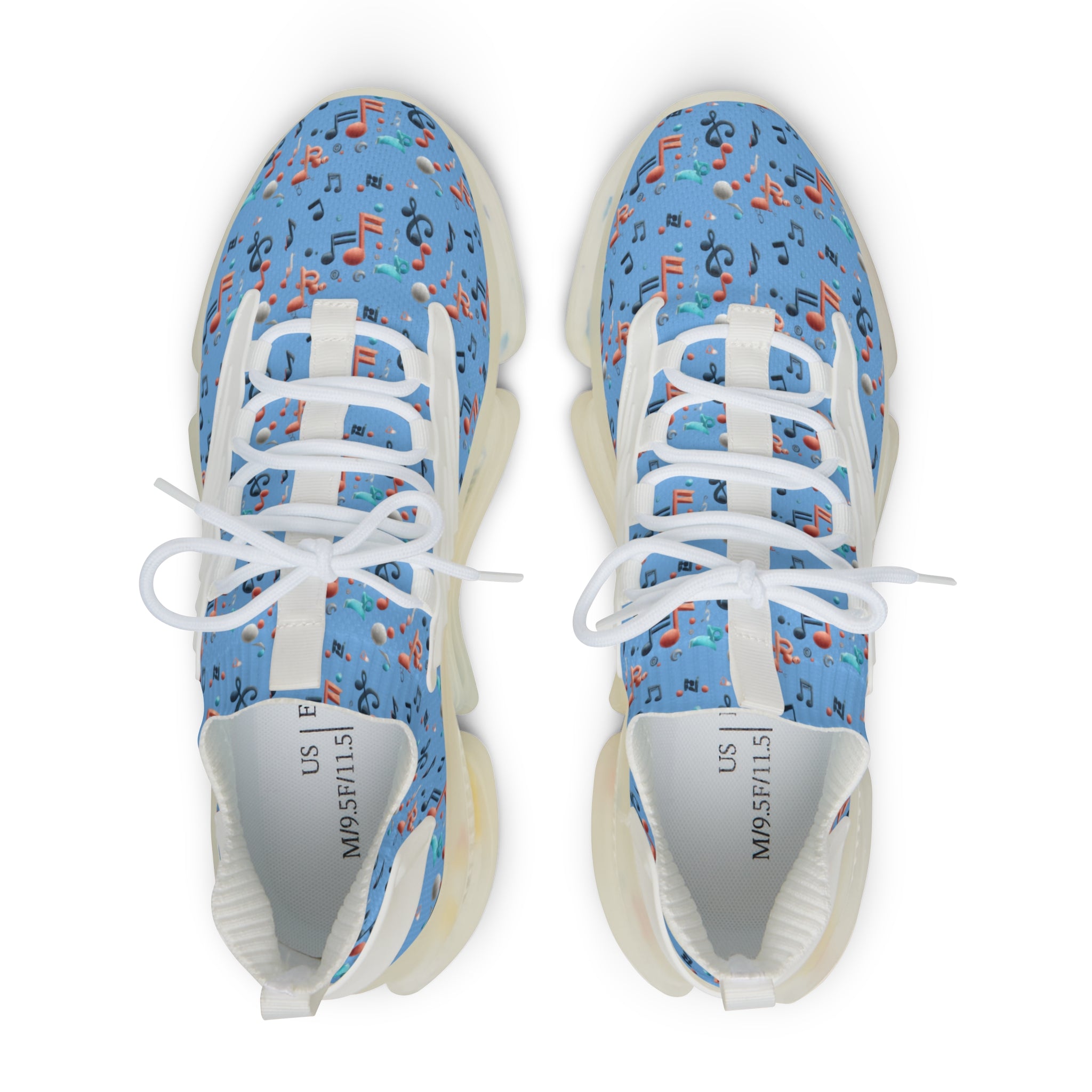 Men's Musical Notes Mesh Sneakers