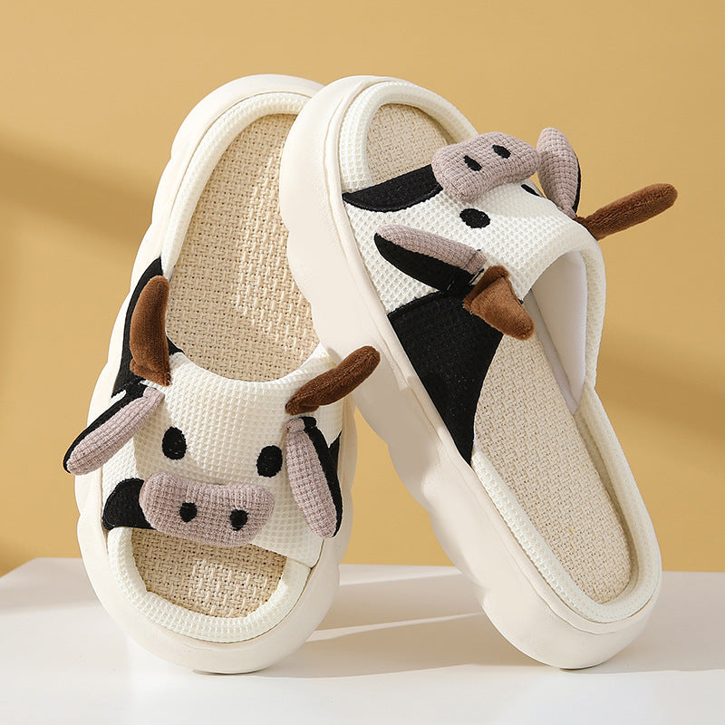 Cute Cartoon Cow Non-slip Slides Sandals