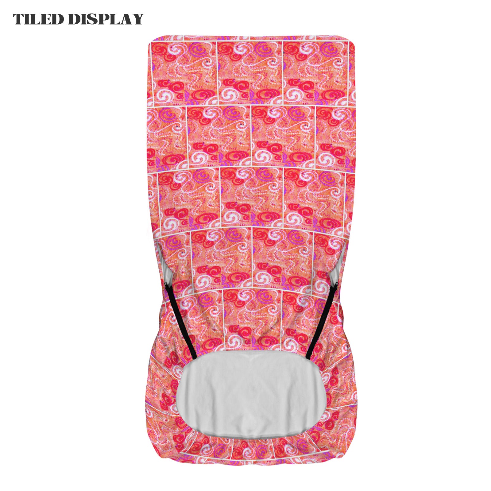 Orange Swirl Pattern Office Chair Cover (Made in USA)