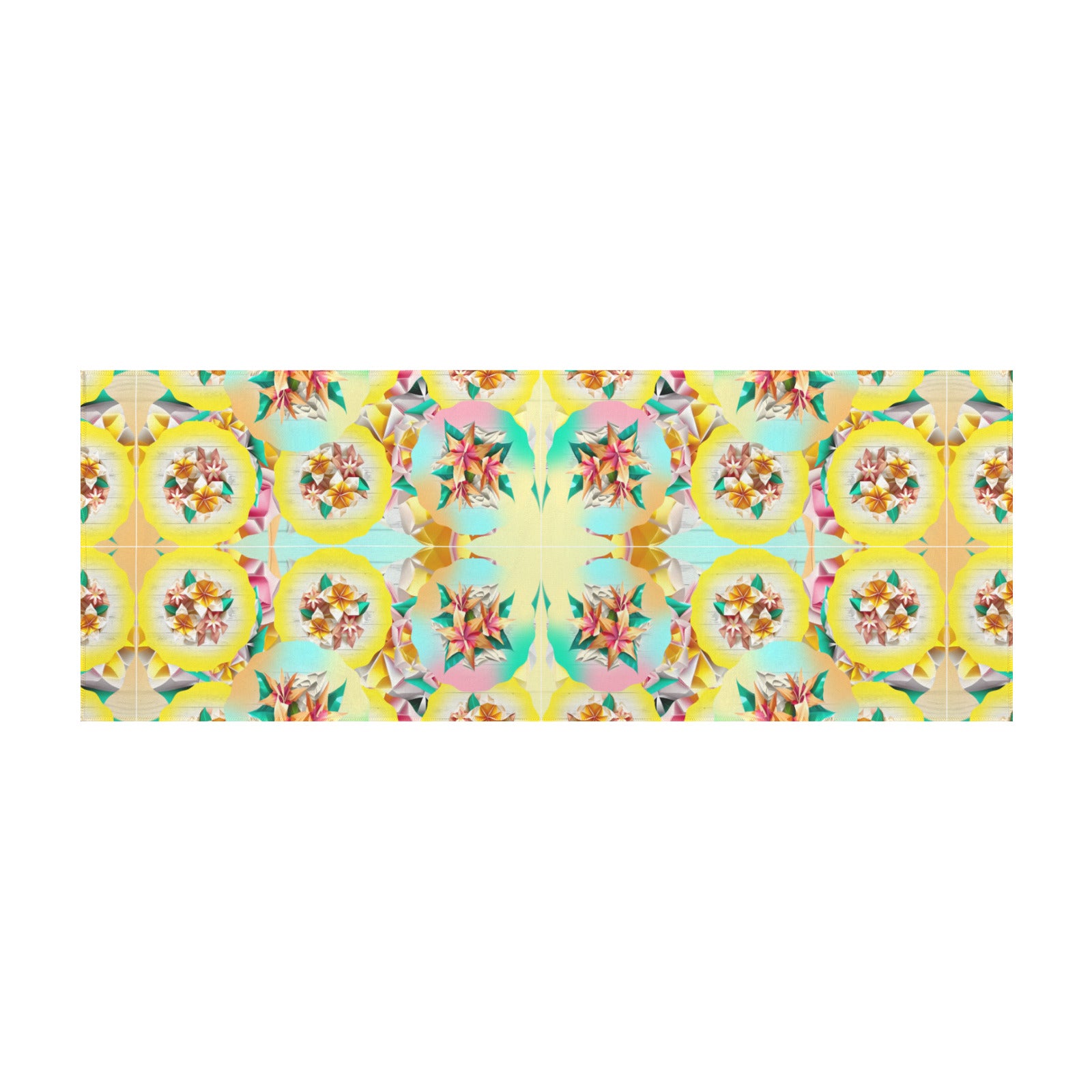 Circle Floral Pastel Pattern Indoor Runner Rug  70
