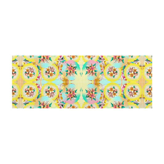 Circle Floral Pastel Pattern Indoor Runner Rug  70" x 26" | Ships from USA