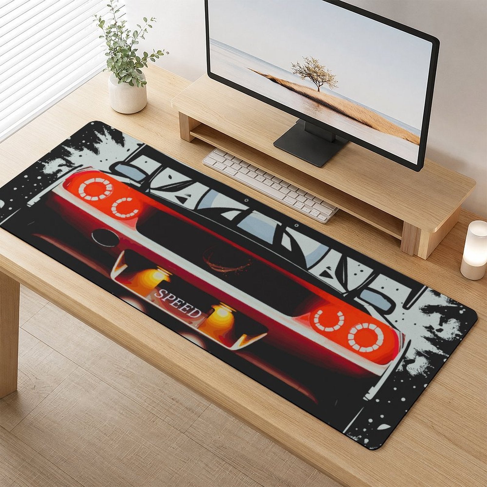 Speed Sports Car Gaming Mousepad with Rounded Corners - 17.72