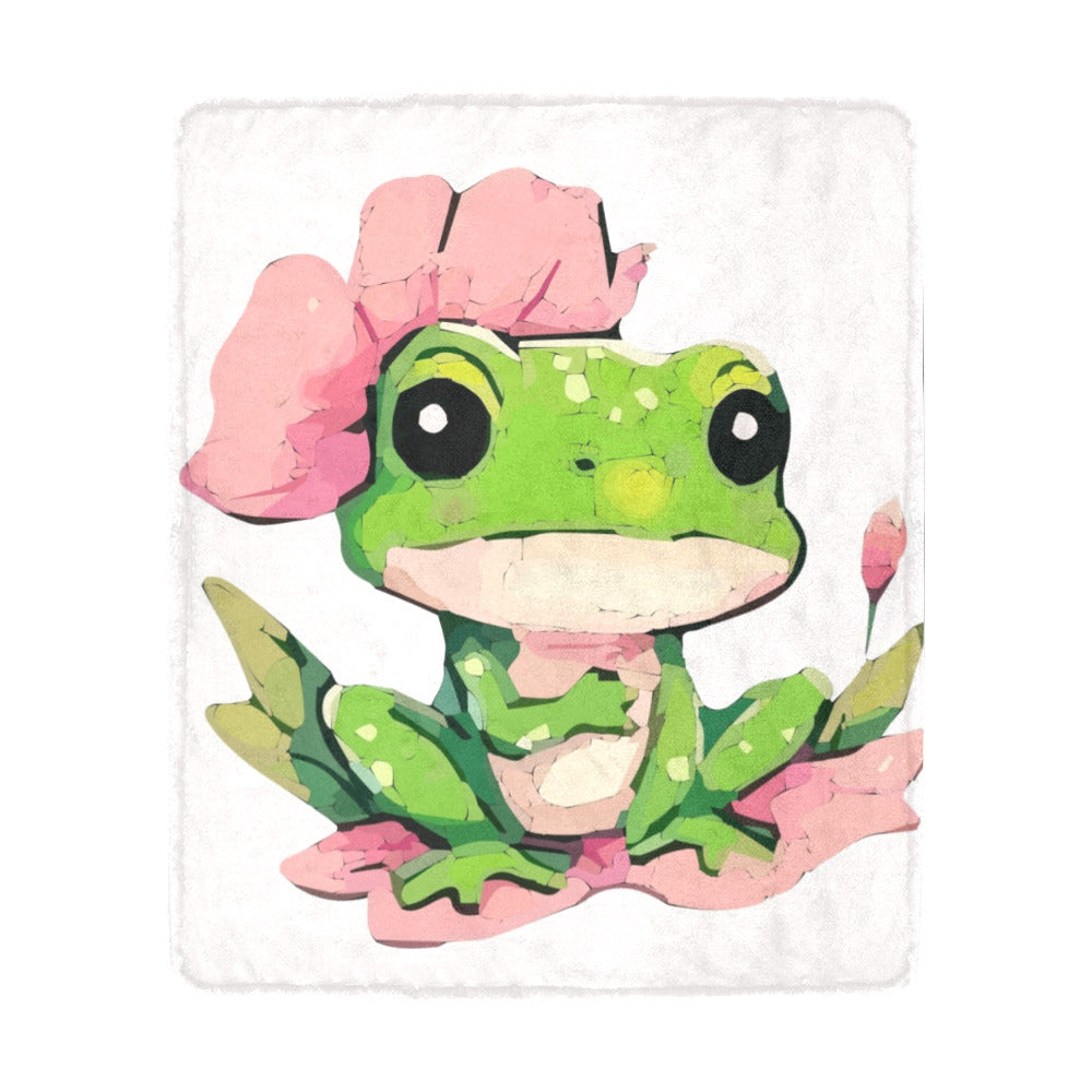 Frog on Lily Pad Ultra-Soft Micro Fleece Blanket 50