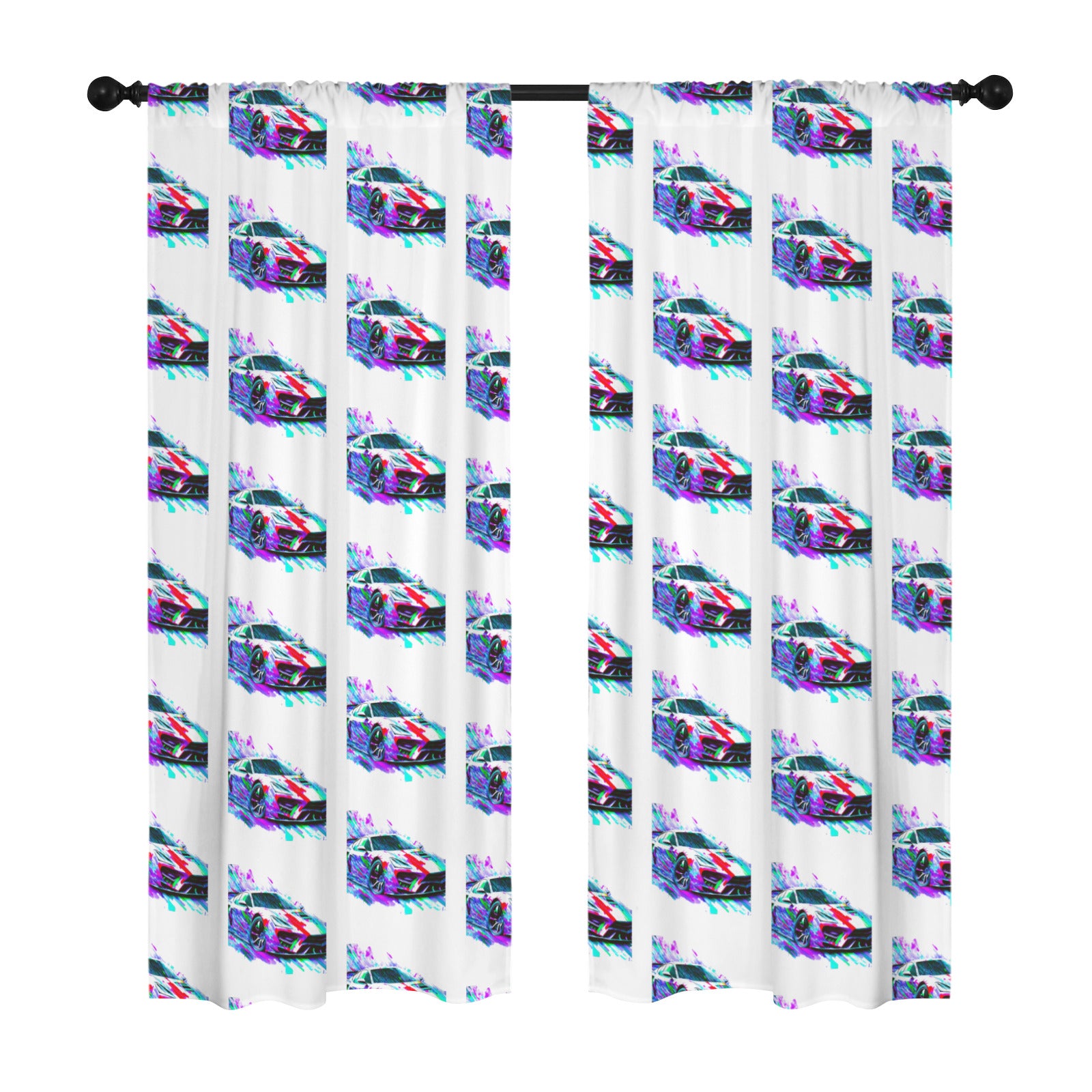 Fast Sports Car Floor to Ceiling Curtains - 2 sizes available