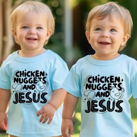 Child's Chicken Nuggets & Jesus Graphic T-shirt